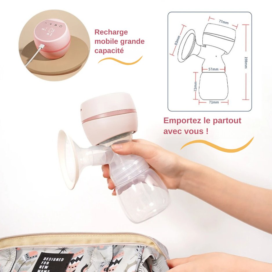 Tire-lait électrique simple, Nettoyage et assemblage faciles avec recherche usb. A emporter partout